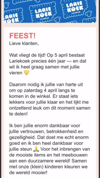 Instagram post from lariekoekzaandam. This post is in position 6.