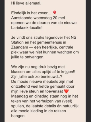 Instagram post from lariekoekzaandam. This post is in position 3.